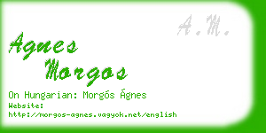 agnes morgos business card